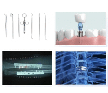 Medical-Surgical instruments, dental implants, orthopedic trauma & joint implants.